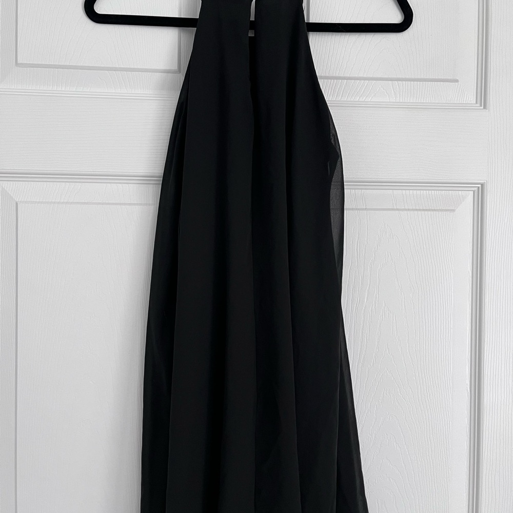Soprano Black Drape A-Line Dress